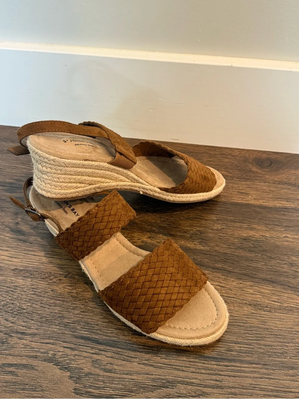 St. John's Bay Brown Braided Espadrille Sandals